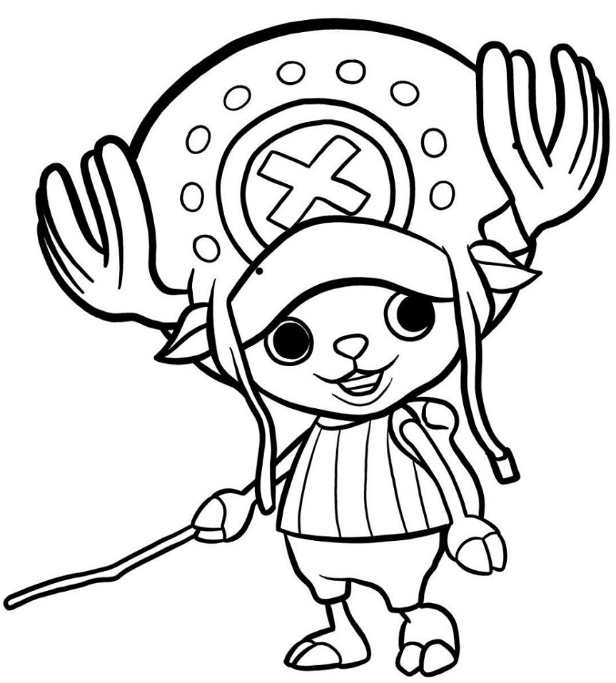 Dibujo de Picadora con un Palo para Colorear