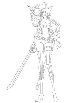 Dibujo de Sexy Nico Robin para Colorear