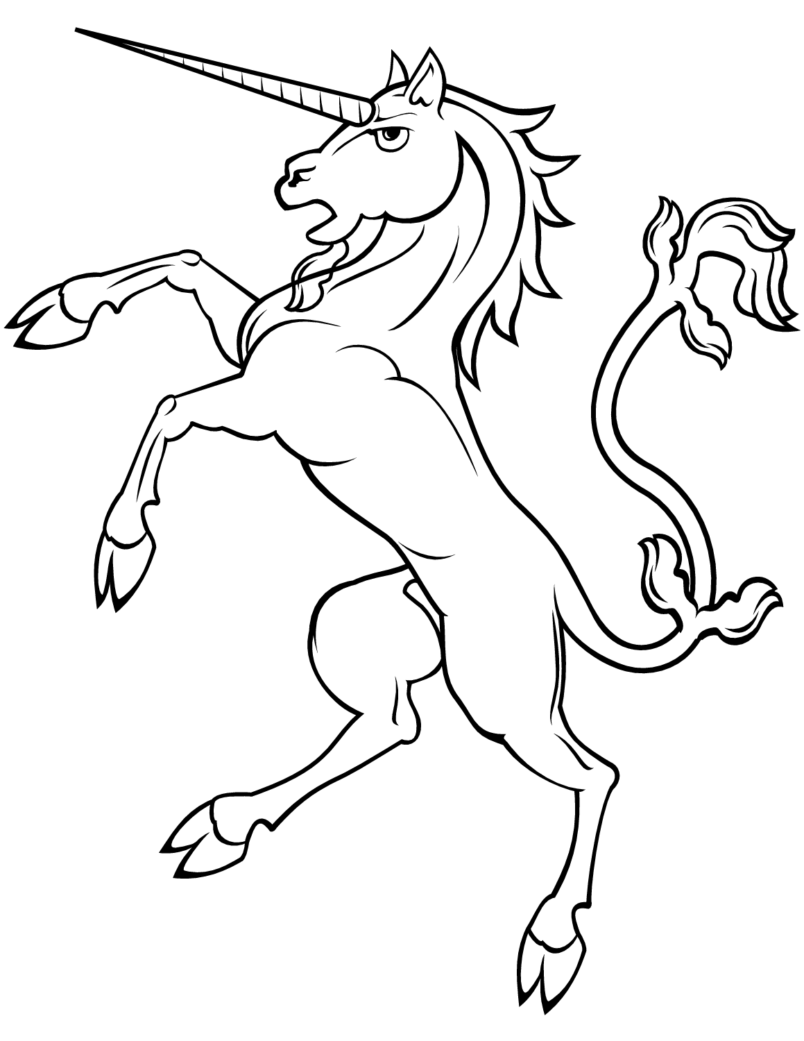 Dibujo de Criando Unicornio para Colorear