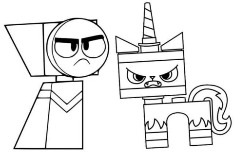 Dibujo de Unikitty de Dibujos Animados para Colorear