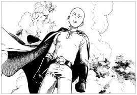 Dibujo de Genial Saitama para Colorear