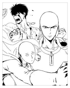 Dibujo de Saitama Guapo para Colorear
