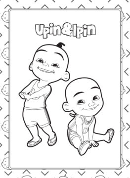 Dibujo de Reserva Upin e Ipin Scaled para Colorear