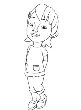 Dibujo de Susanti de Upin y Ipin para Colorear