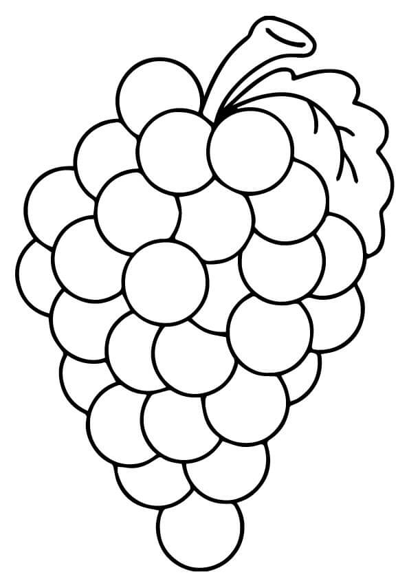 Dibujo de Uvas Impressionantes para Colorear