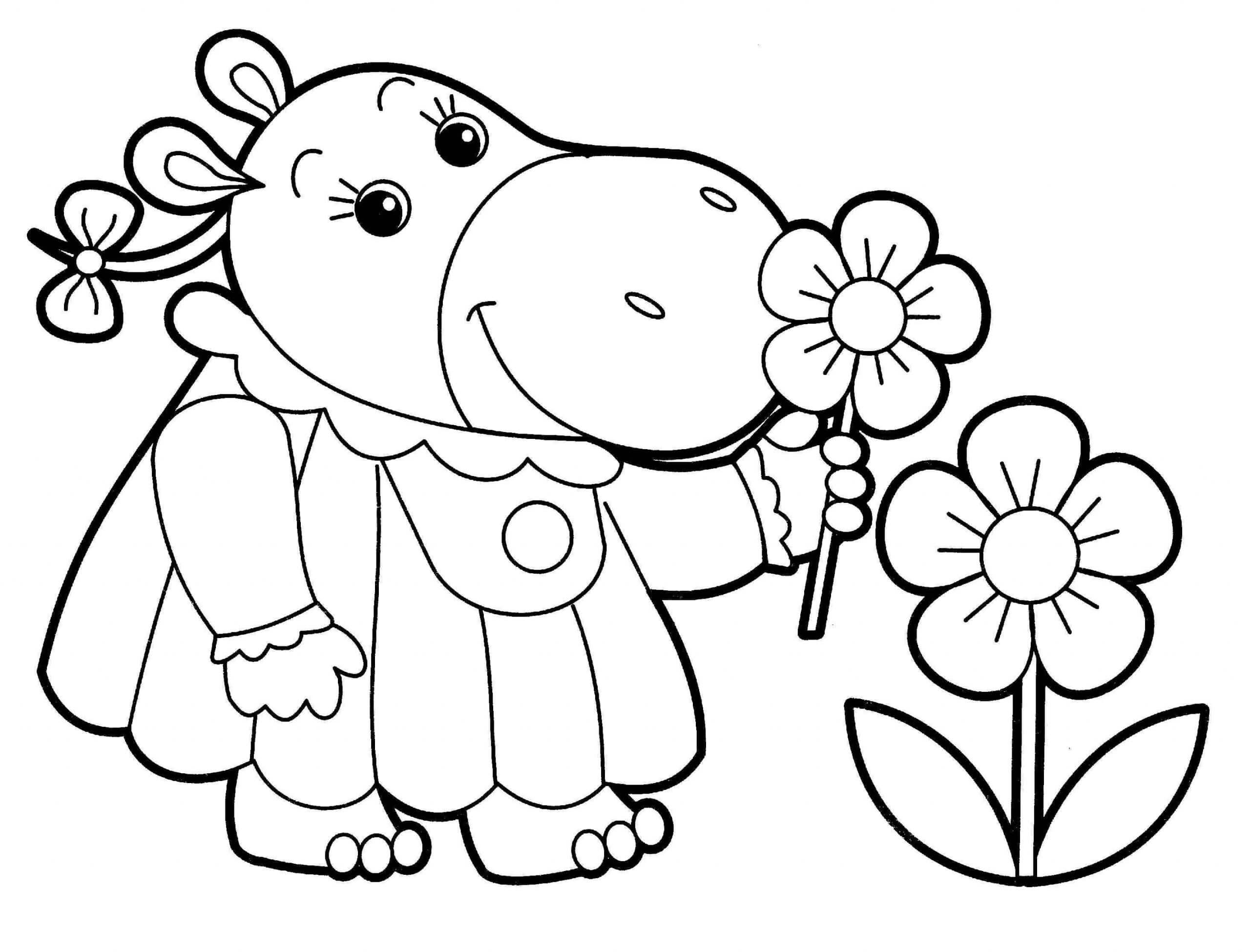 Dibujo de Flor Que Huele a Vaca para Colorear