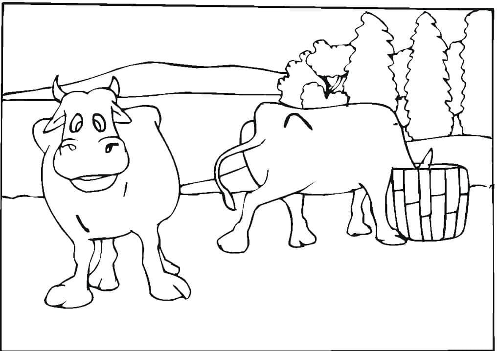 Dibujo de Vacas para Colorear