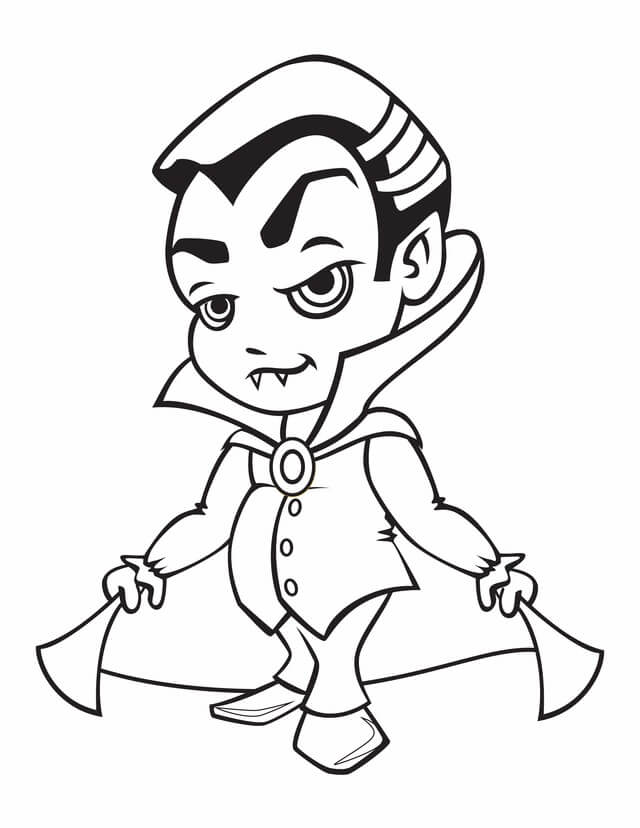 Dibujo de Bebé Vampiro para Colorear