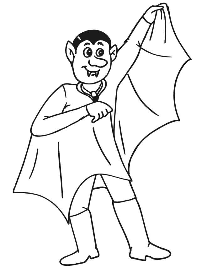Dibujo de Caballero Vampiro para Colorear