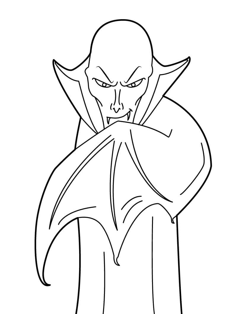 Dibujo de Monstruo Vampiro para Colorear