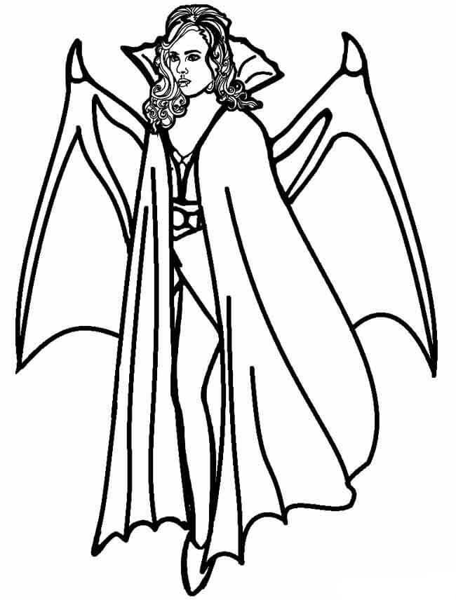 Dibujo de Reina Vampiro para Colorear