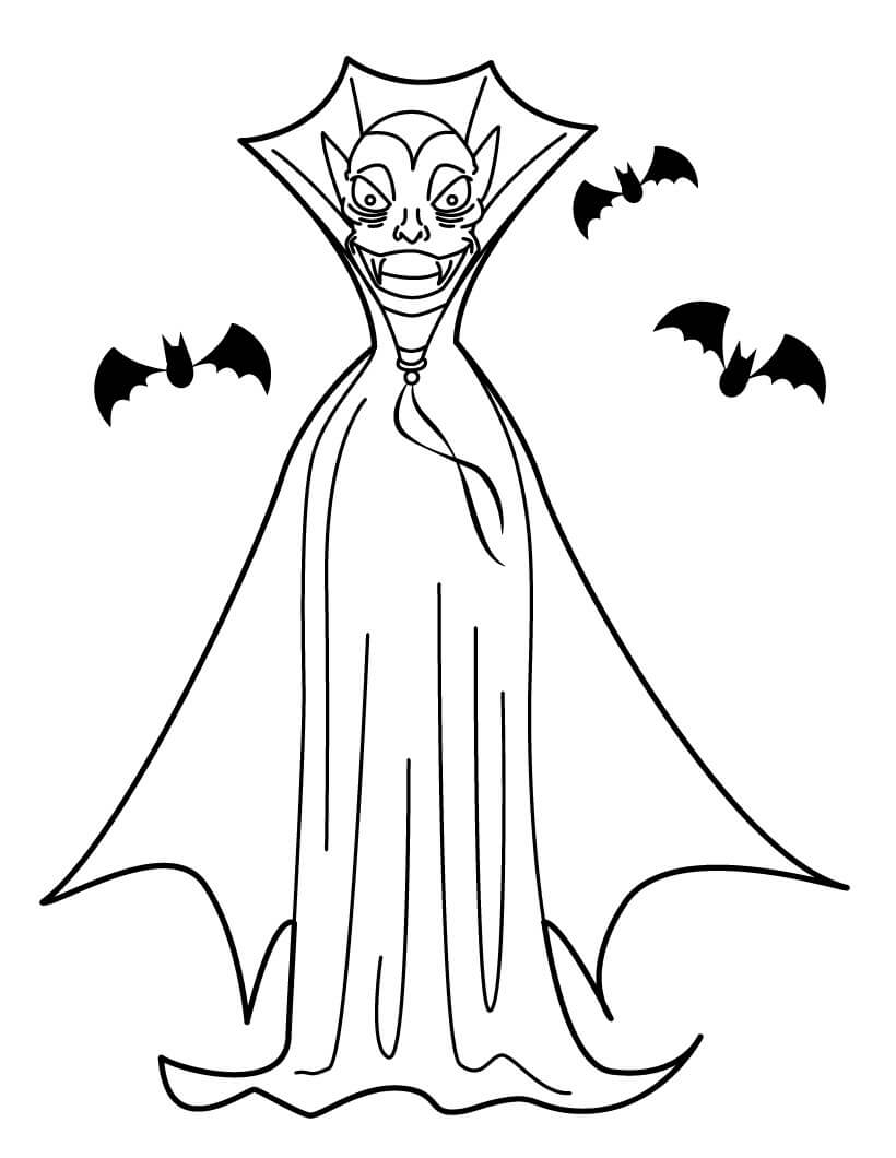 Dibujo de Rey de Vampiros para Colorear