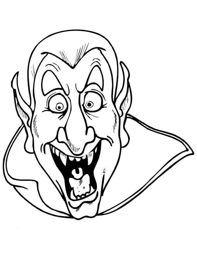 Dibujo de Vampiro Cabeza para Colorear