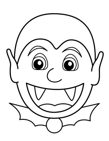Dibujo de Vampiro de Cara para Colorear