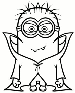 Dibujo de Vampiro Minion para Colorear