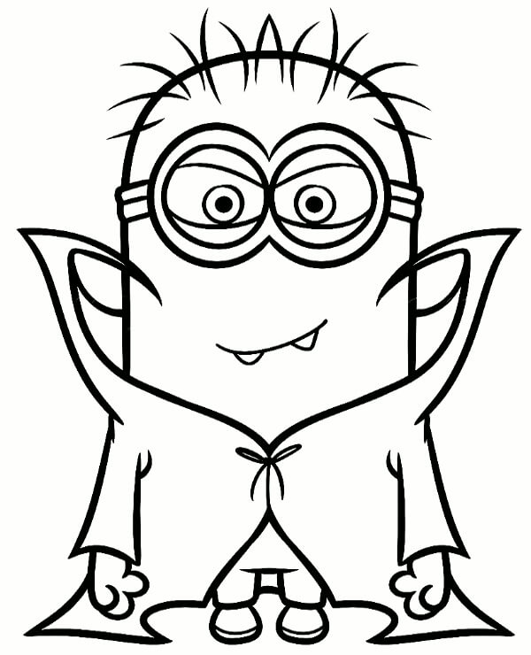 Dibujo de Vampiro Minion para Colorear