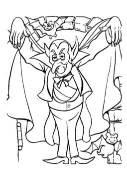 Dibujo de Vampiro Sonriente para Colorear