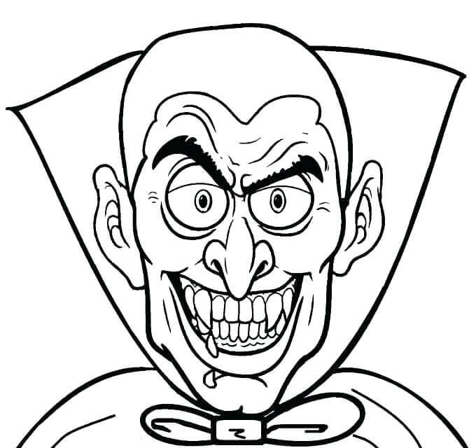 Dibujo de Viejo Vampiro para Colorear