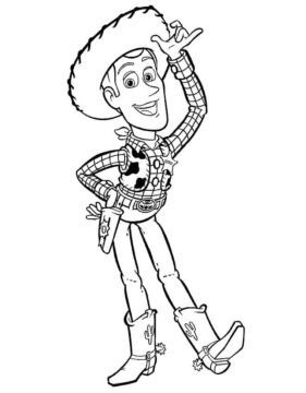 Dibujo de Vaquero Woody para Colorear