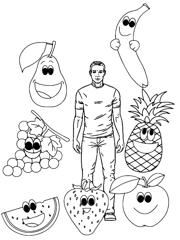 Dibujo de Easy Vegan Coloring Page para Colorear