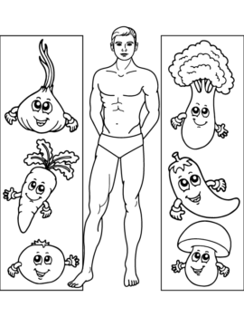 Dibujo de Printable Vegan Coloring Page para Colorear