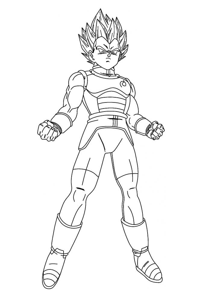 Dibujo de Fresco Vegeta para Colorear