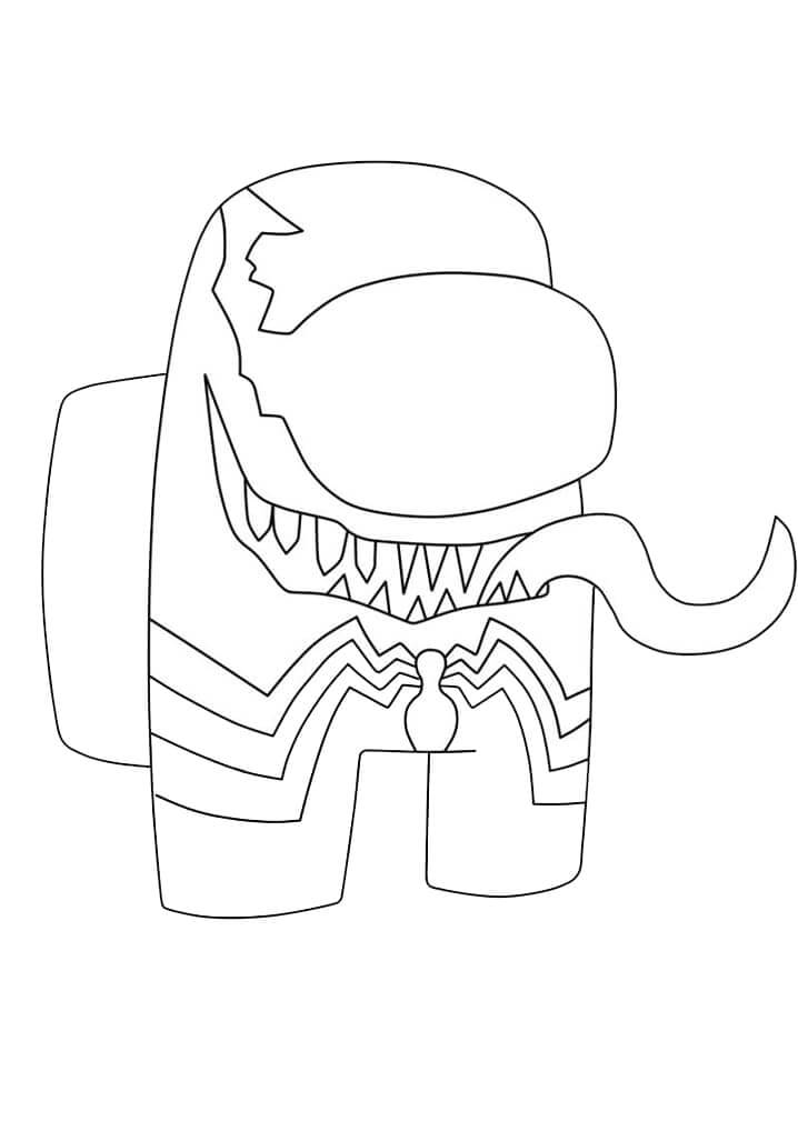 Dibujo de Among Us Venom para Colorear