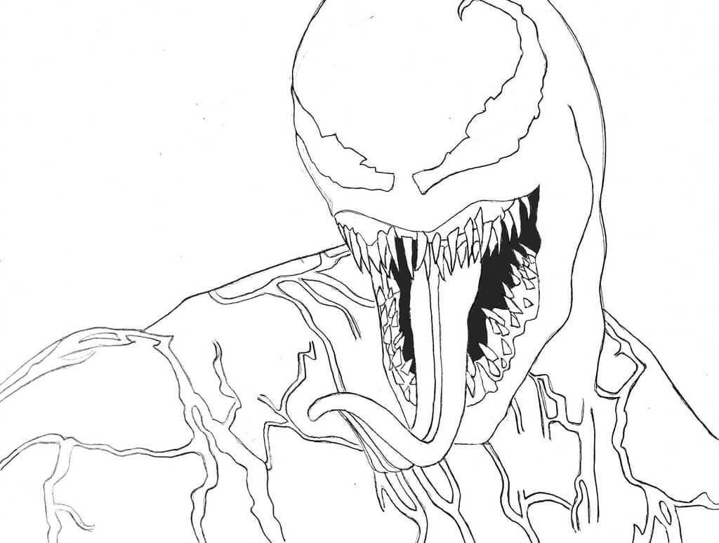 Dibujo de Cara Venom para Colorear