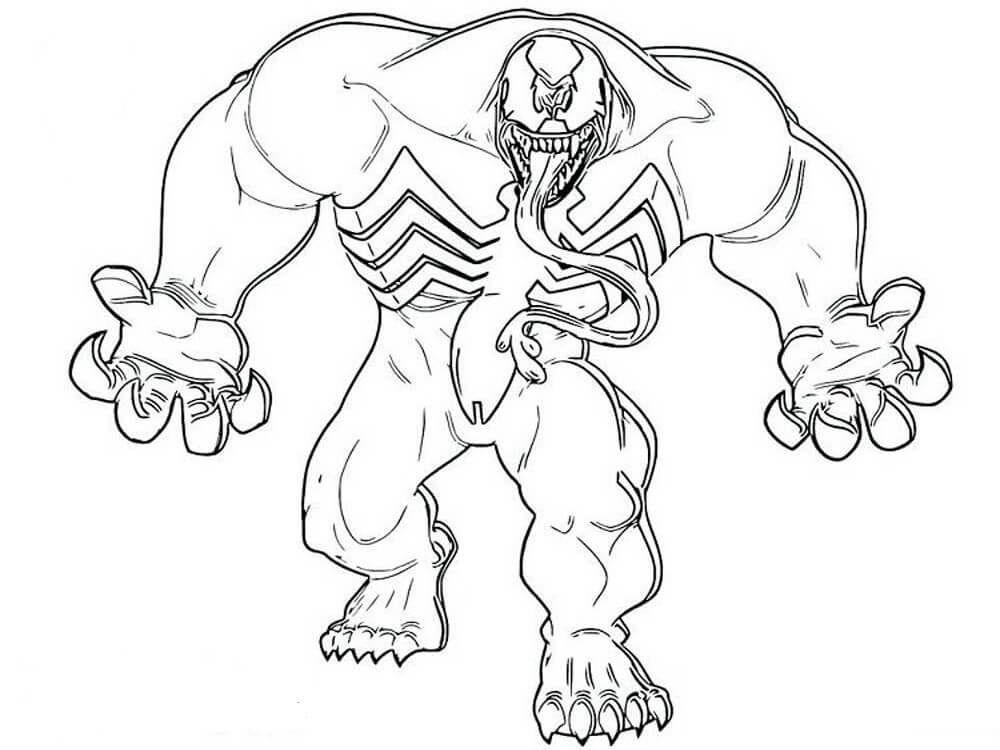 Dibujo de Monstruo Venom para Colorear