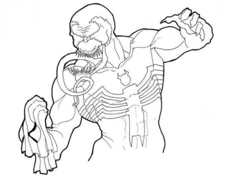 Dibujo de Venom Fuerte para Colorear
