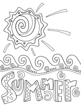 Dibujo de Verano 2 para Colorear