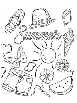 Dibujo de Verano 3 para Colorear