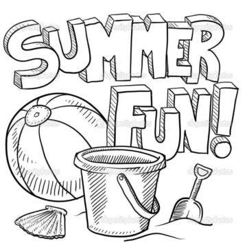 Dibujo de Verano Divertido para Colorear