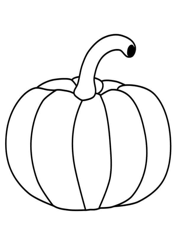 Dibujo de Calabaza básica para Colorear