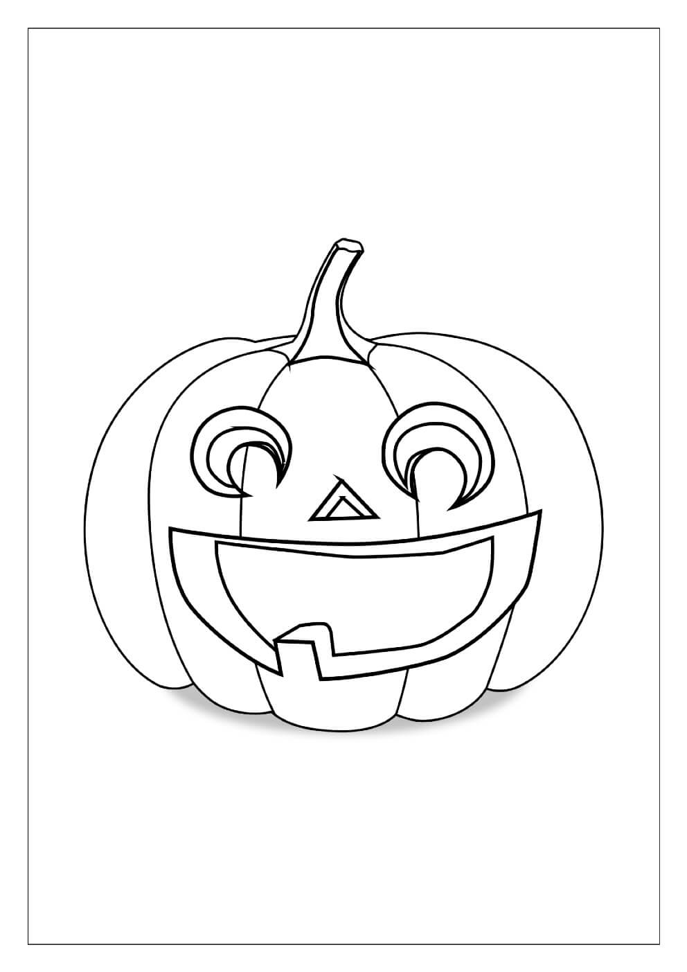 Dibujo de Calabaza en Halloween para Colorear