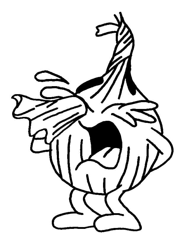 Dibujo de Cebolla Llora para Colorear