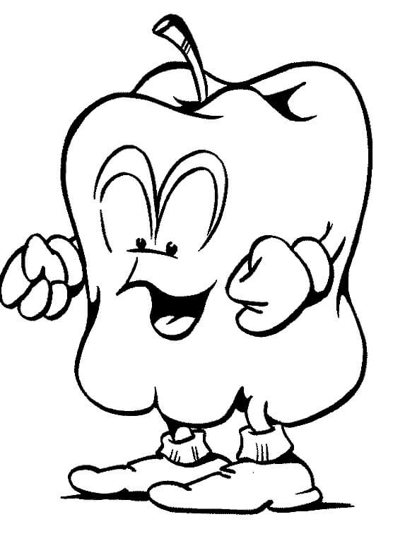 Dibujo de Animados de Pimiento para Colorear
