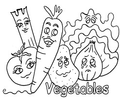 Dibujo de Animados de Vegetales para Colorear