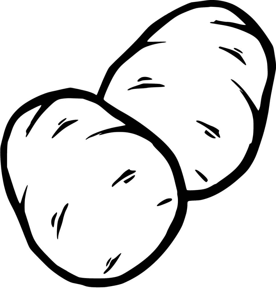 Dibujo de Dos Patatas para Colorear