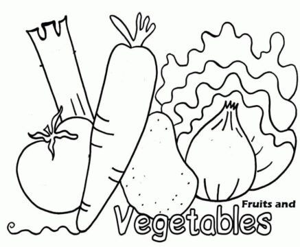 Dibujo de Fruta y Verdura para Colorear