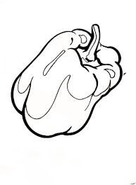 Dibujo de Pimiento Dulce básico para Colorear