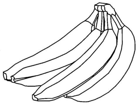 Dibujo de Platano básico para Colorear