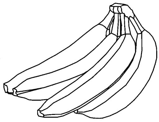 Dibujo de Platano básico para Colorear