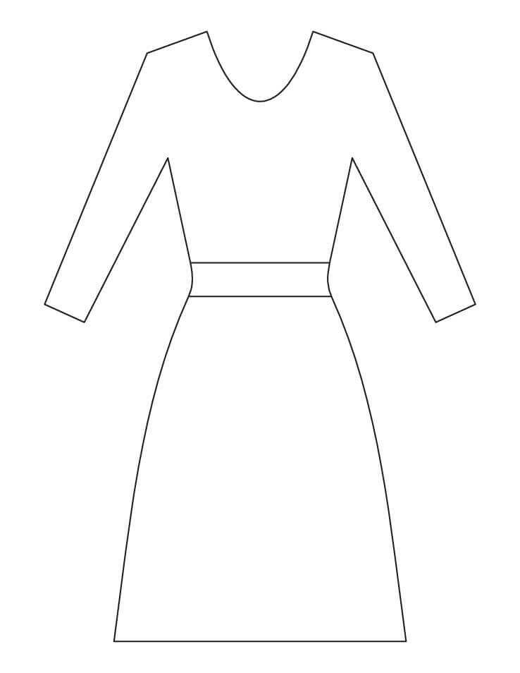 Dibujo de Basit Elbise para Colorear