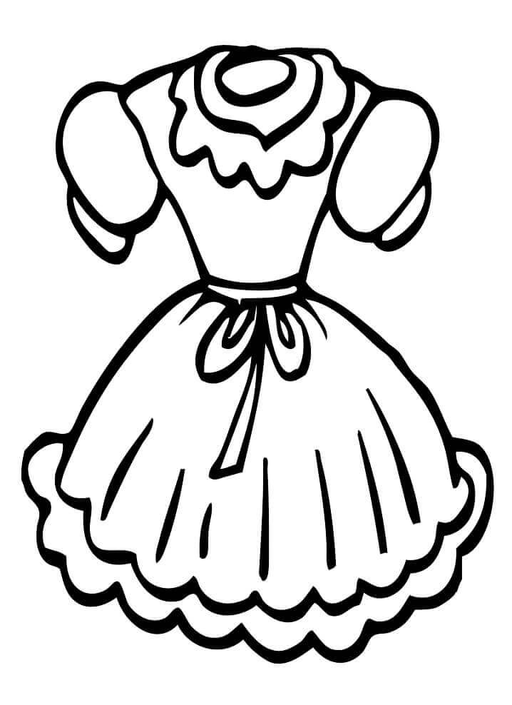 Dibujo de Vestido de bebé para Colorear