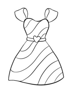 Dibujo de Vestido de Invierno para Colorear