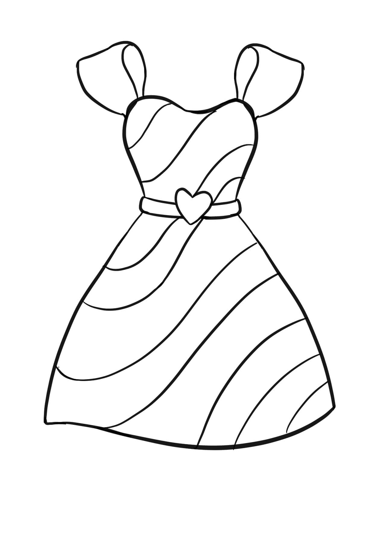 Dibujo de Vestido de Invierno para Colorear