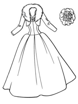 Dibujo de Vestido de las señoras para Colorear