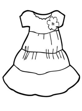 Dibujo de Vestido Ligero para Colorear
