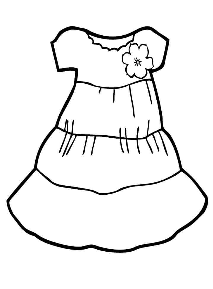 Dibujo de Vestido Ligero para Colorear